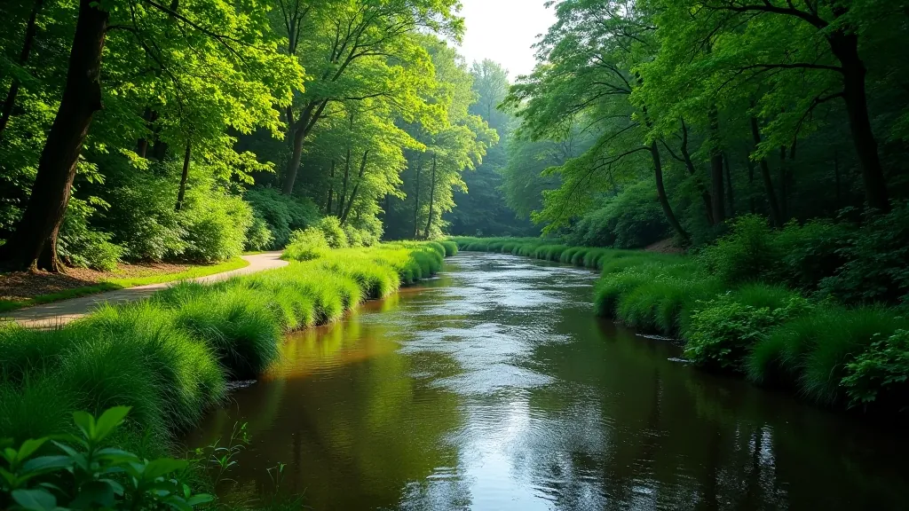 Krásná přírodní scenérie s vodním tokem